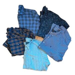 5 Mens XL Shirt LOT Peter Millar UNTUCKit Polo Ralph Lauren Lucky Button Down